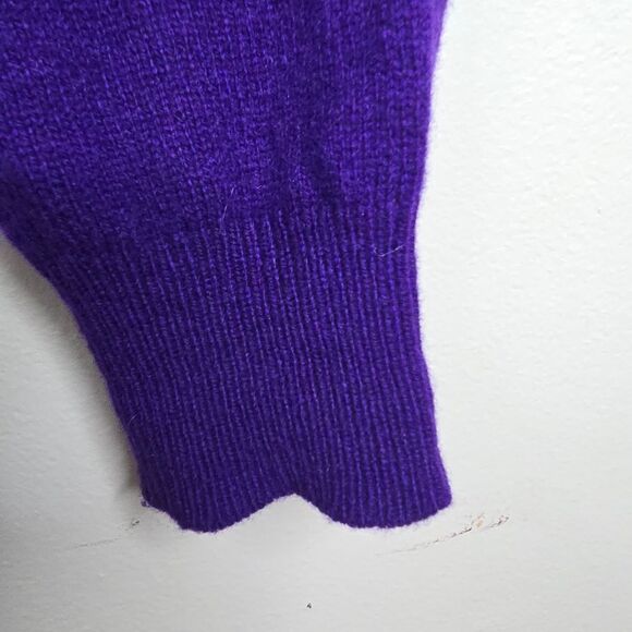 Polo Ralph Lauren purple ¼ zip pullover sweater wool & cashmere size xl - Picture 2 of 8